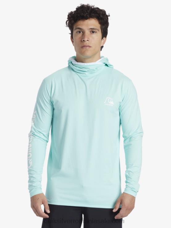erica albastru cer tricou de surf cu mânecă lungă heritage upf 50 XT6B419 bărbați Quiksilver