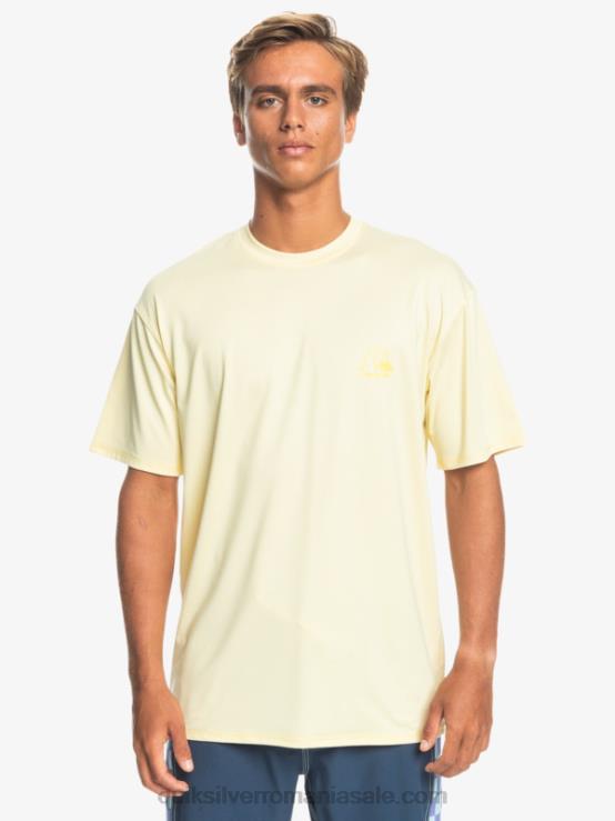 erica palidă banană tricou surf cu mânecă scurtă heritage heather upf 50 XT6B1131 bărbați Quiksilver