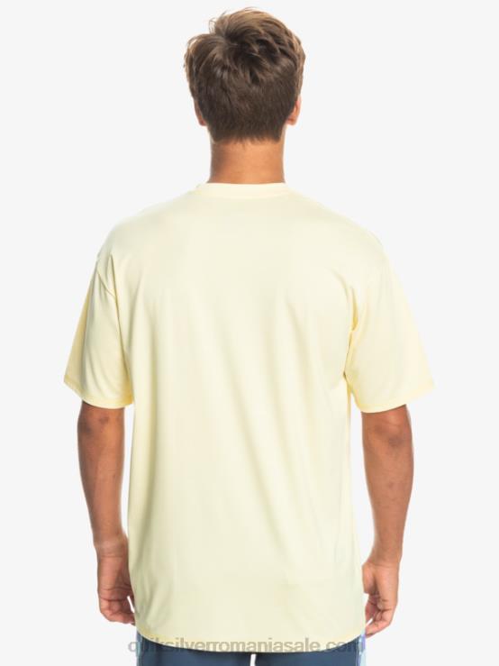 erica palidă banană tricou surf cu mânecă scurtă heritage heather upf 50 XT6B1131 bărbați Quiksilver