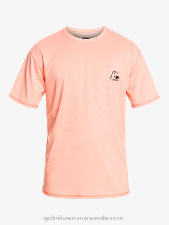 erica proaspătă de somon tricou surf cu mânecă scurtă heritage heather upf 50 XT6B1130 bărbați Quiksilver