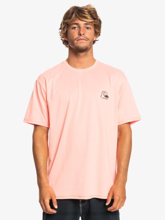 erica proaspătă de somon tricou surf cu mânecă scurtă heritage heather upf 50 XT6B1130 bărbați Quiksilver