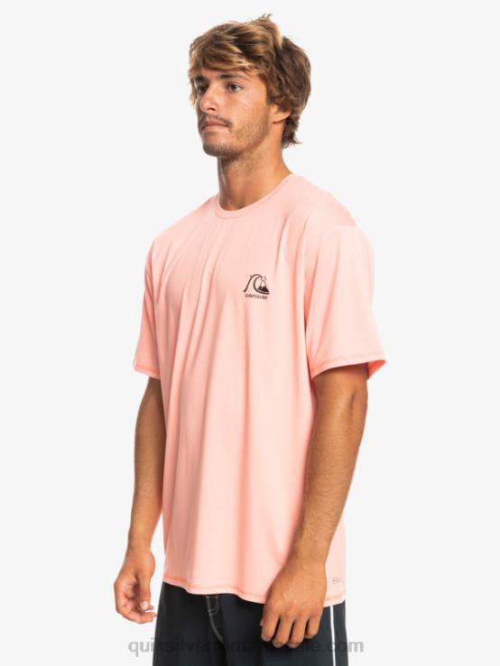 erica proaspătă de somon tricou surf cu mânecă scurtă heritage heather upf 50 XT6B1130 bărbați Quiksilver