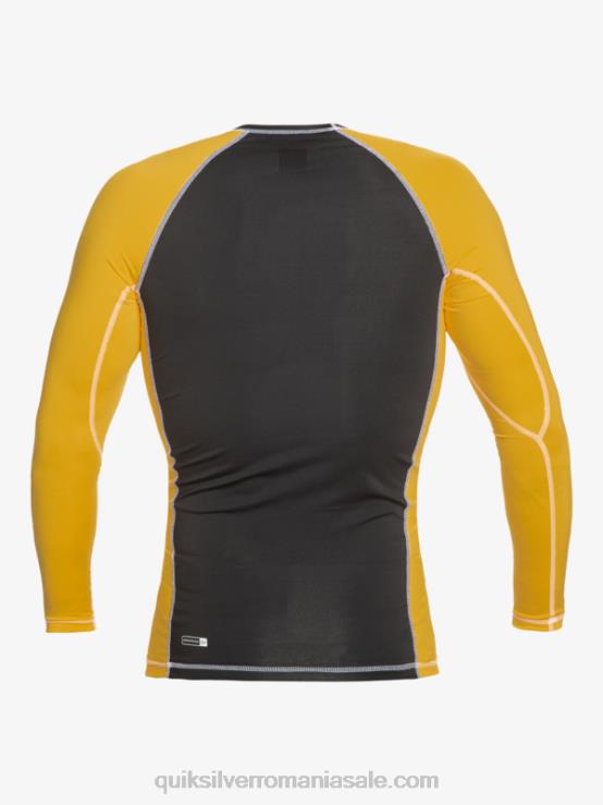 galbenus galben saturn protectie maneca lunga upf 50 rashguard XT6B652 bărbați Quiksilver