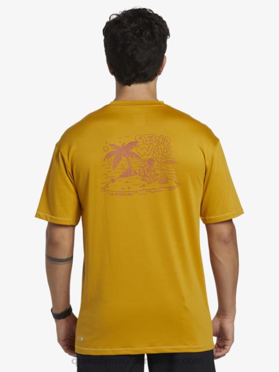 grâu Tricou de surf cu mânecă scurtă mix session upf 50 XT6B317 bărbați Quiksilver