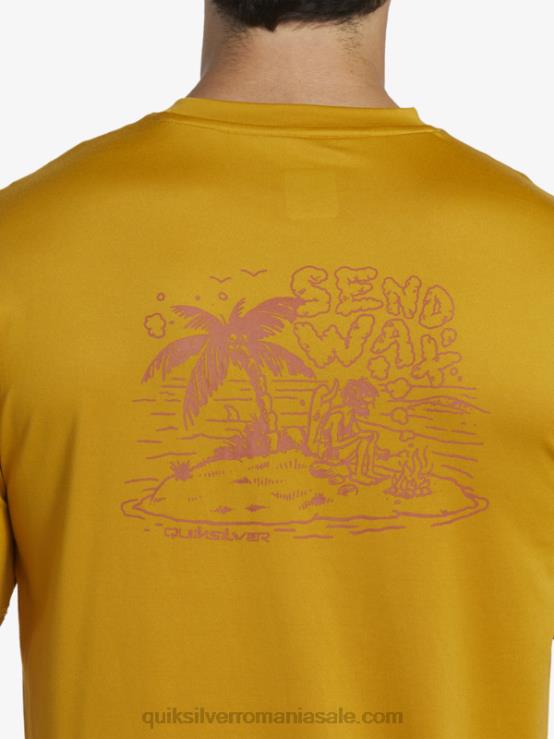 grâu Tricou de surf cu mânecă scurtă mix session upf 50 XT6B317 bărbați Quiksilver