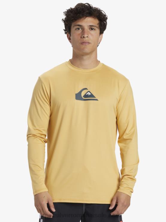 grâu tricou de surf upf 50 cu mânecă lungă cu dungi solide XT6B843 bărbați Quiksilver