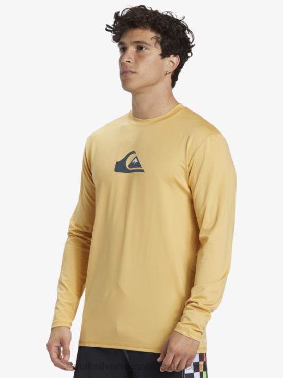 grâu tricou de surf upf 50 cu mânecă lungă cu dungi solide XT6B843 bărbați Quiksilver