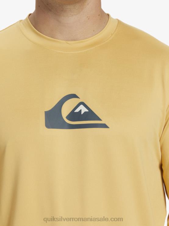 grâu tricou de surf upf 50 cu mânecă lungă cu dungi solide XT6B843 bărbați Quiksilver