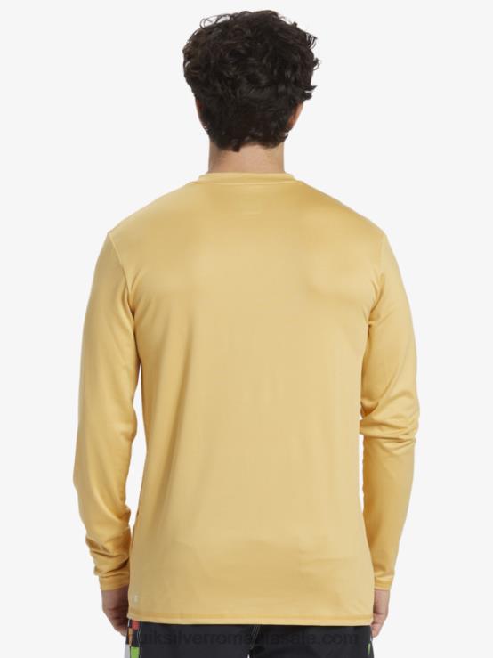 grâu tricou de surf upf 50 cu mânecă lungă cu dungi solide XT6B843 bărbați Quiksilver