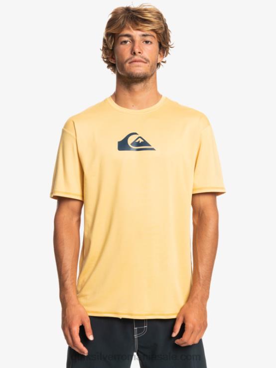 grâu tricou de surf upf 50 cu mânecă scurtă cu dungi solide XT6B887 bărbați Quiksilver