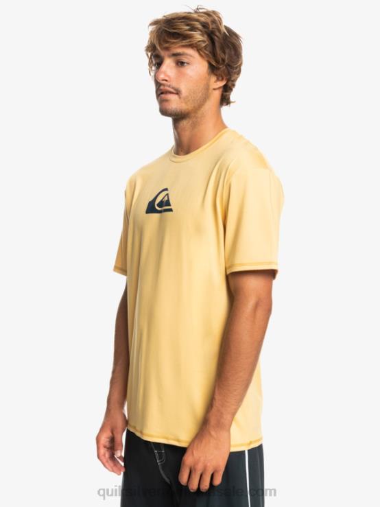 grâu tricou de surf upf 50 cu mânecă scurtă cu dungi solide XT6B887 bărbați Quiksilver