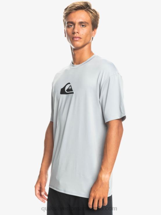 lapoviță tricou de surf upf 50 cu mânecă scurtă cu dungi solide XT6B890 bărbați Quiksilver