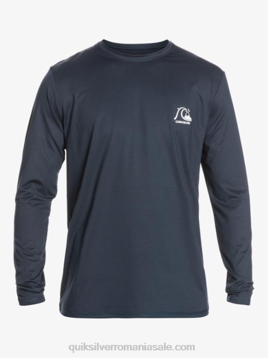 miezul nopții marine heather tricou surf heritage heather cu mânecă lungă upf 50 XT6B1470 bărbați Quiksilver