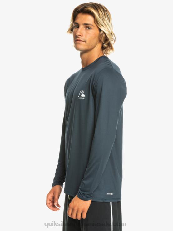 miezul nopții marine heather tricou surf heritage heather cu mânecă lungă upf 50 XT6B1470 bărbați Quiksilver