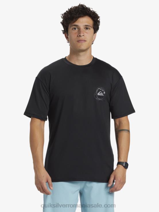 negru Tricou de surf cu mânecă scurtă hawaii big bite upf 50 XT6B883 bărbați Quiksilver