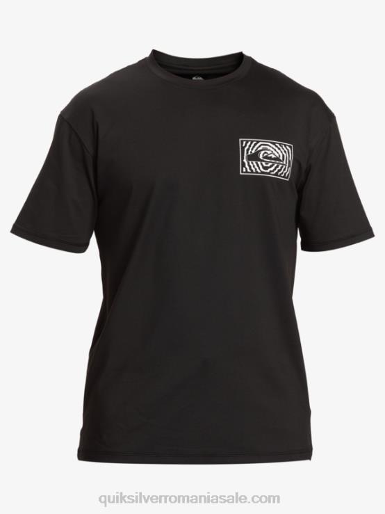 negru Tricou de surf cu mânecă scurtă mix session upf 50 XT6B318 bărbați Quiksilver