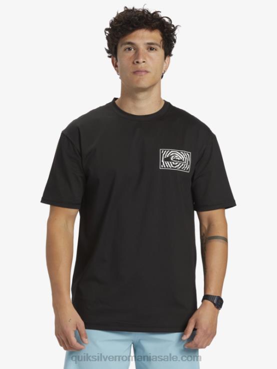 negru Tricou de surf cu mânecă scurtă mix session upf 50 XT6B318 bărbați Quiksilver
