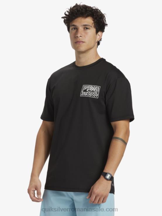negru Tricou de surf cu mânecă scurtă mix session upf 50 XT6B318 bărbați Quiksilver