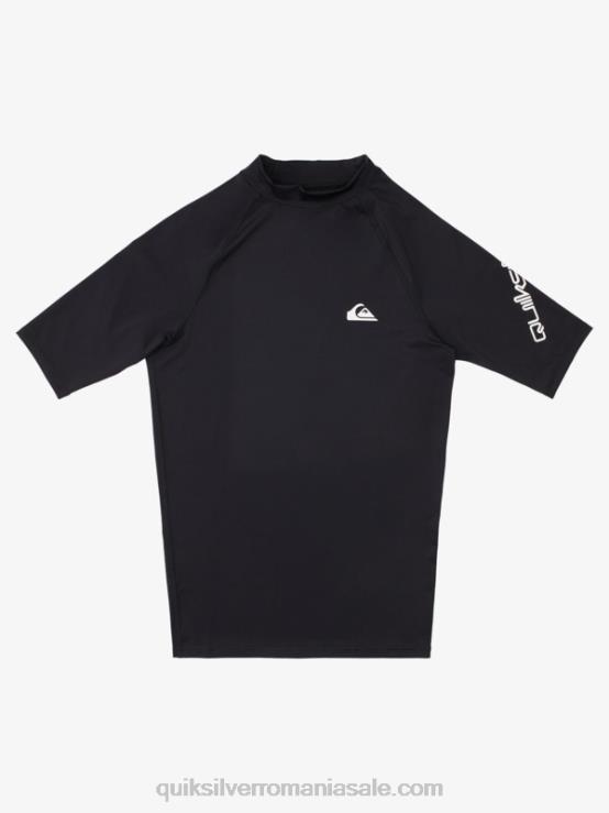 negru all time mânecă scurtă upf 50 rashguard XT6B1265 bărbați Quiksilver