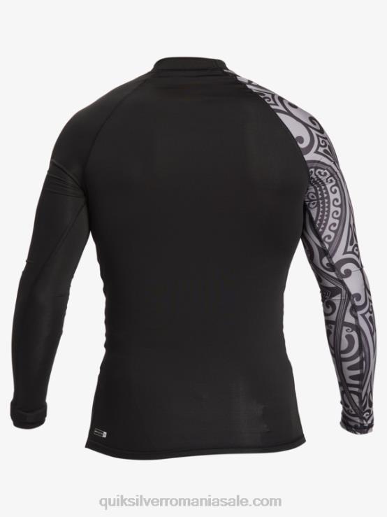 negru tricou de surf cu mânecă lungă hawaii big island upf 50 XT6B923 bărbați Quiksilver