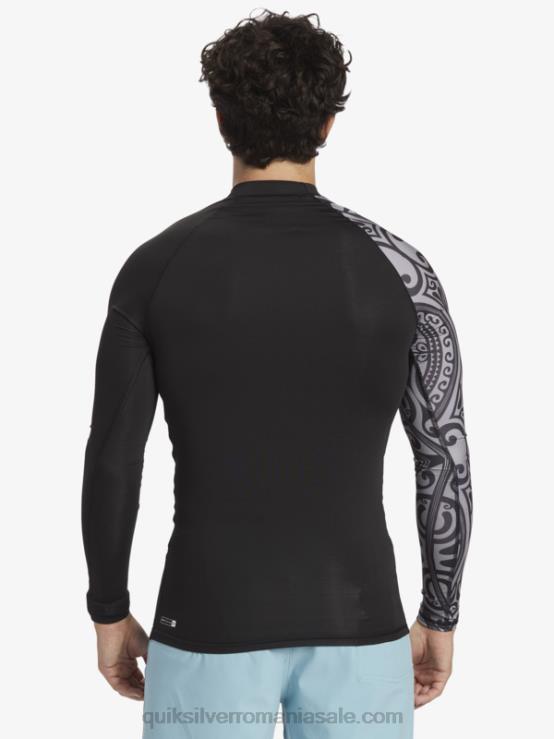 negru tricou de surf cu mânecă lungă hawaii big island upf 50 XT6B923 bărbați Quiksilver
