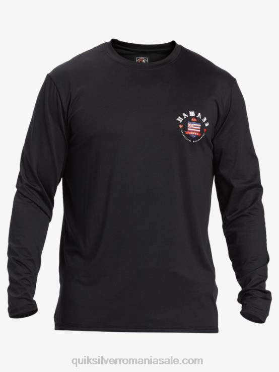 negru tricou de surf cu mânecă lungă hawaii royalty upf 50 XT6B924 bărbați Quiksilver