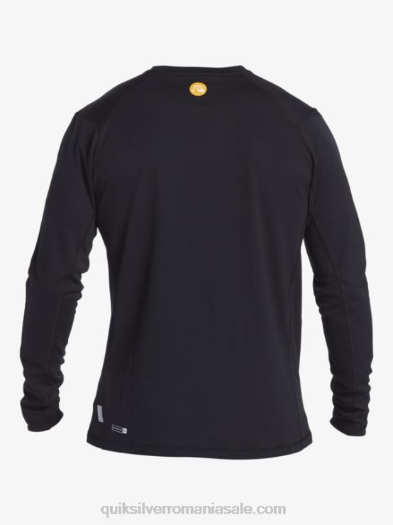 negru tricou de surf cu mânecă lungă waterman bambus check 2 upf 50 XT6B261 bărbați Quiksilver