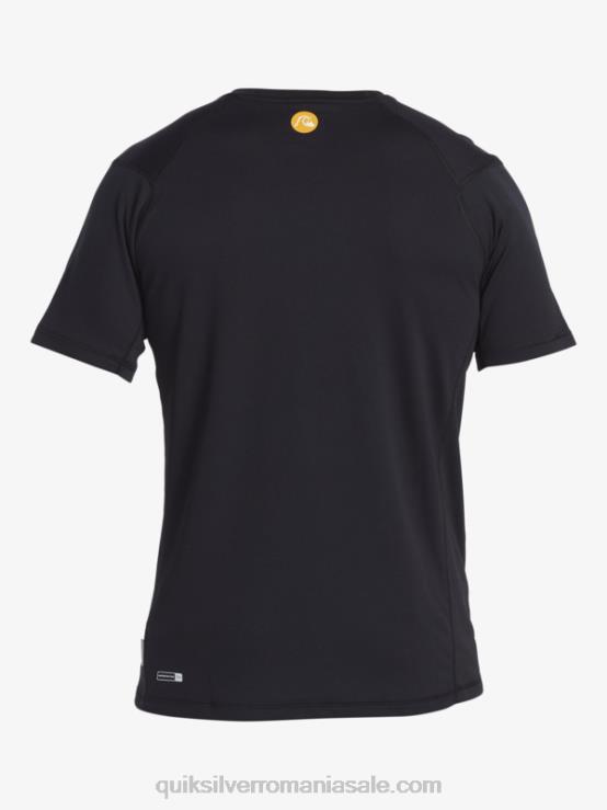 negru tricou de surf cu mânecă scurtă waterman bambus check 2 upf 50 XT6B276 bărbați Quiksilver