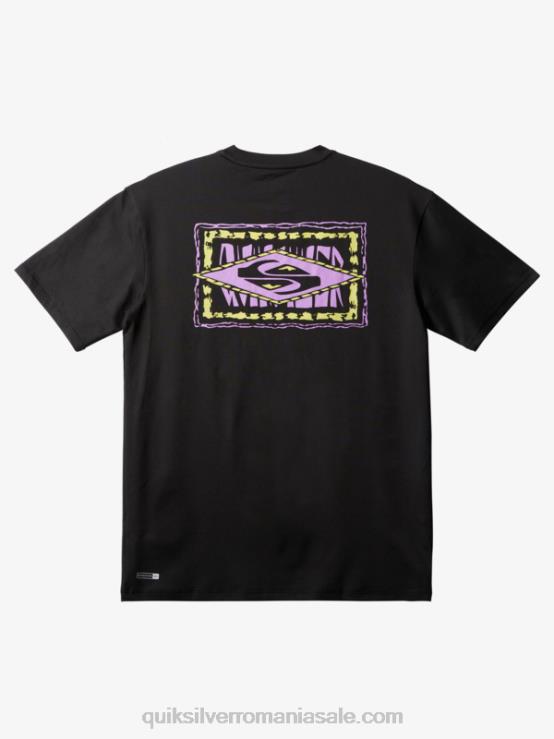 negru tricou mixt cu mânecă scurtă upf 50 surf XT6B1808 bărbați Quiksilver