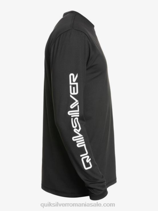 negru tricou surf upf 50 cu mânecă lungă omni session XT6B406 bărbați Quiksilver