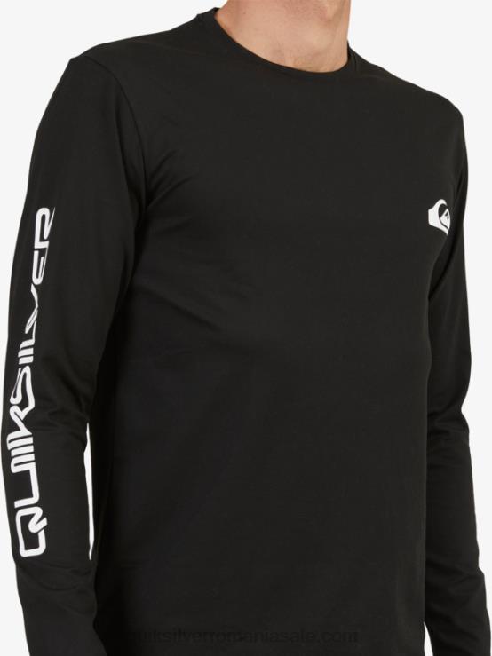 negru tricou surf upf 50 cu mânecă lungă omni session XT6B406 bărbați Quiksilver