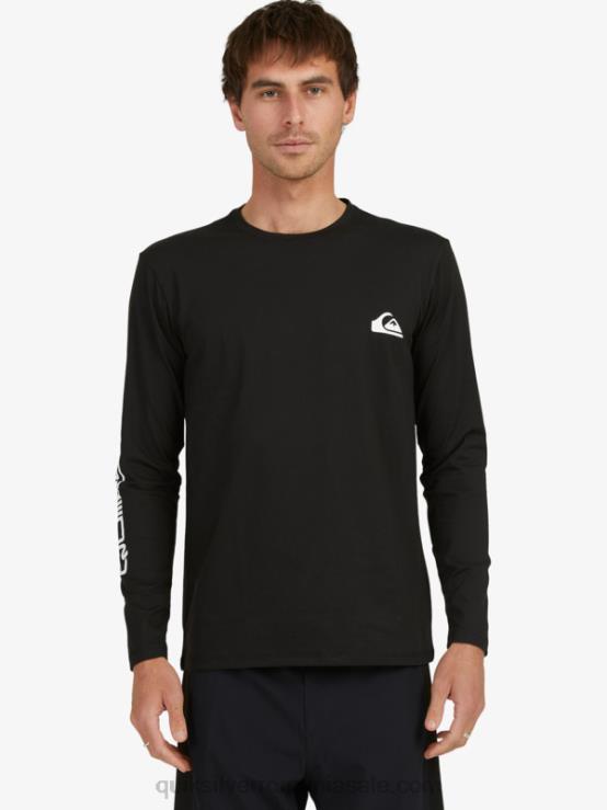 negru tricou surf upf 50 cu mânecă lungă omni session XT6B406 bărbați Quiksilver