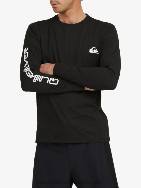 negru tricou surf upf 50 cu mânecă lungă omni session XT6B406 bărbați Quiksilver