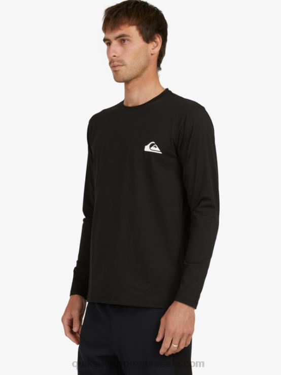 negru tricou surf upf 50 cu mânecă lungă omni session XT6B406 bărbați Quiksilver