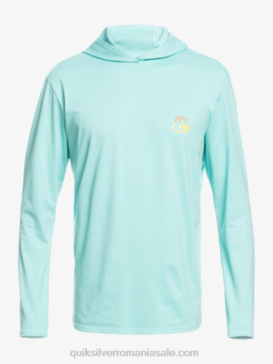 înger albastru erica tricou de surf cu glugă dragă cu mânecă lungă upf 50 XT6B1835 bărbați Quiksilver