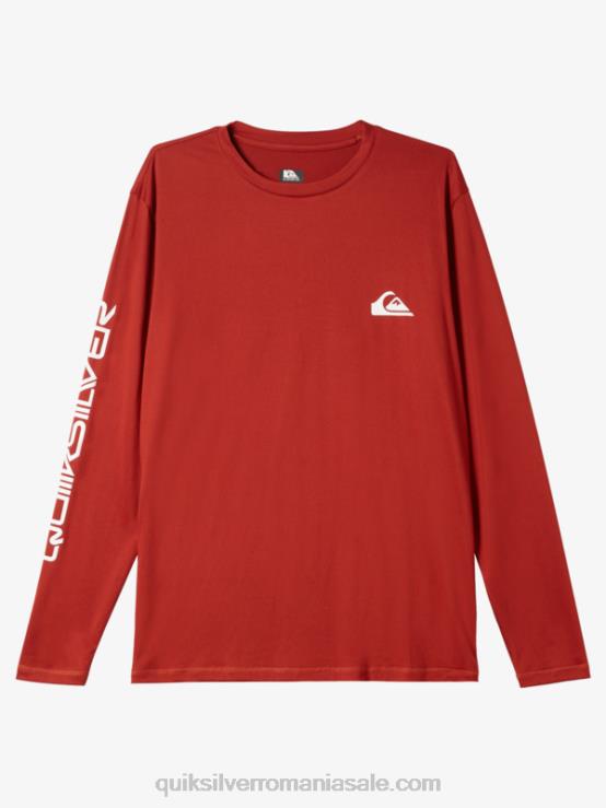 ocru roșu tricou surf upf 50 cu mânecă lungă omni session XT6B403 bărbați Quiksilver