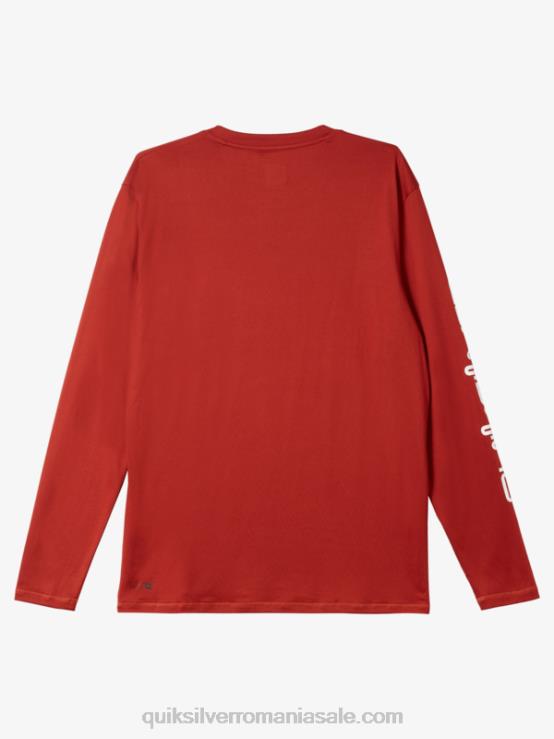 ocru roșu tricou surf upf 50 cu mânecă lungă omni session XT6B403 bărbați Quiksilver
