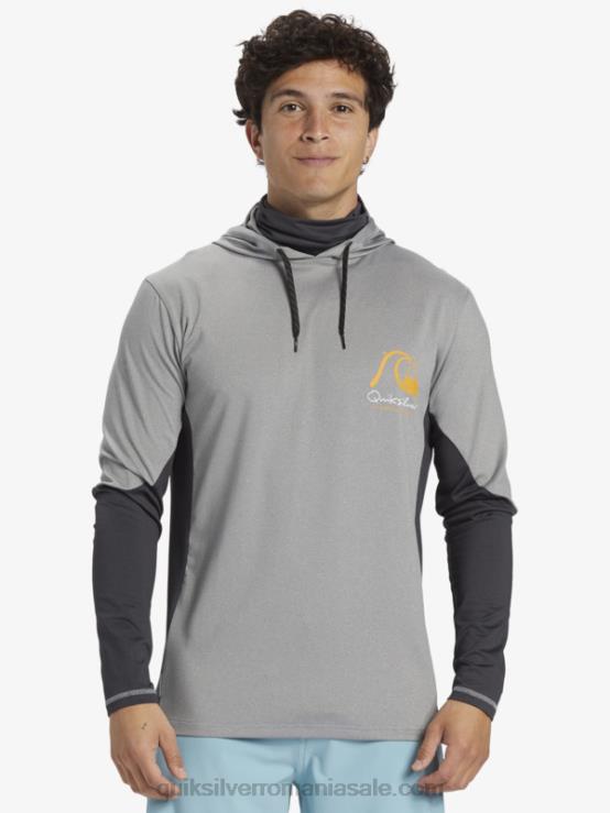 piele de rechin tricou de surf cu mânecă lungă, cu glugă, cu glugă, waterman angler upf 50 XT6B832 bărbați Quiksilver