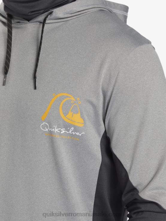piele de rechin tricou de surf cu mânecă lungă, cu glugă, cu glugă, waterman angler upf 50 XT6B832 bărbați Quiksilver