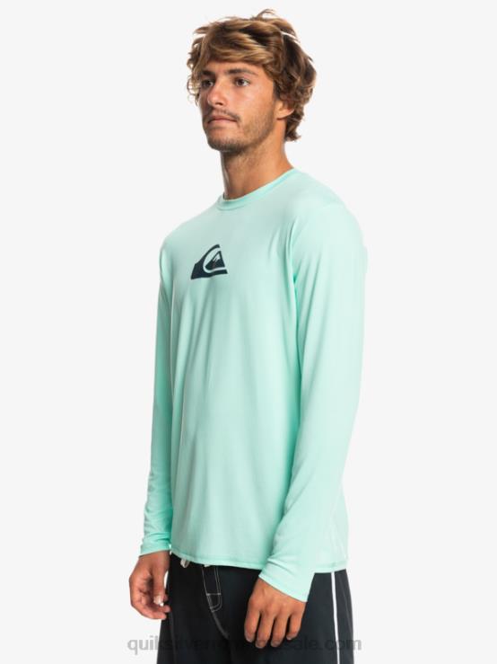 sticla de plaja tricou de surf upf 50 cu mânecă lungă cu dungi solide XT6B845 bărbați Quiksilver