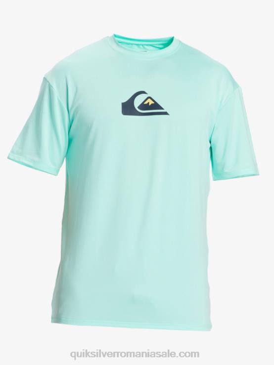 sticla de plaja tricou de surf upf 50 cu mânecă scurtă cu dungi solide XT6B886 bărbați Quiksilver