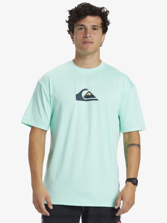 sticla de plaja tricou de surf upf 50 cu mânecă scurtă cu dungi solide XT6B886 bărbați Quiksilver