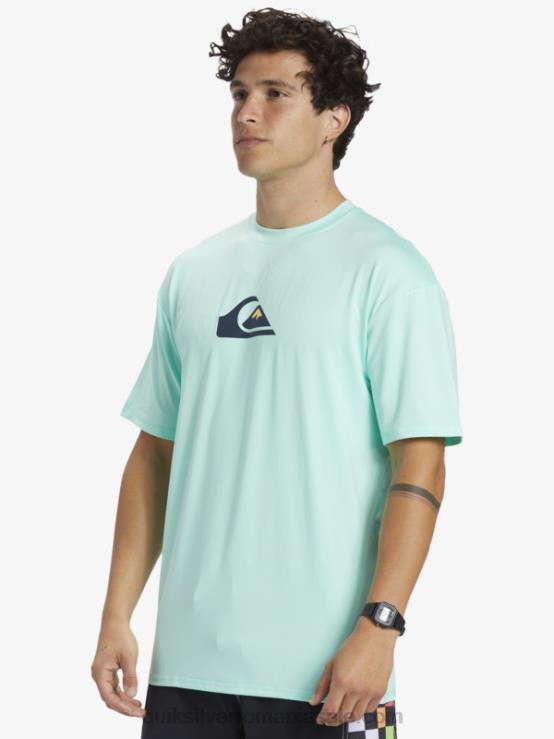 sticla de plaja tricou de surf upf 50 cu mânecă scurtă cu dungi solide XT6B886 bărbați Quiksilver