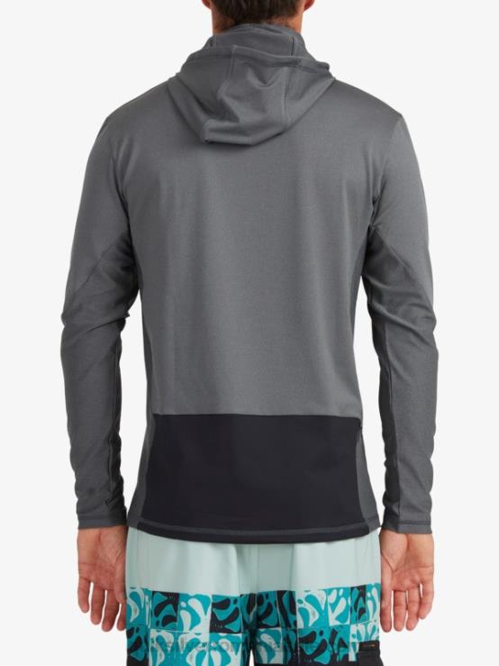 umbră întunecată tricou de surf upf 50 cu mânecă lungă cu glugă waterman angler XT6B1848 bărbați Quiksilver
