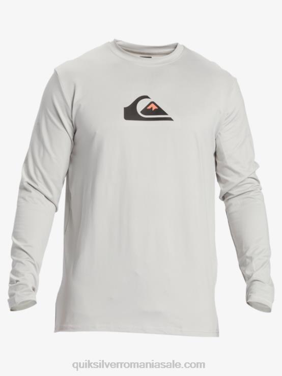 violet cenușiu tricou de surf upf 50 cu mânecă lungă cu dungi solide XT6B840 bărbați Quiksilver