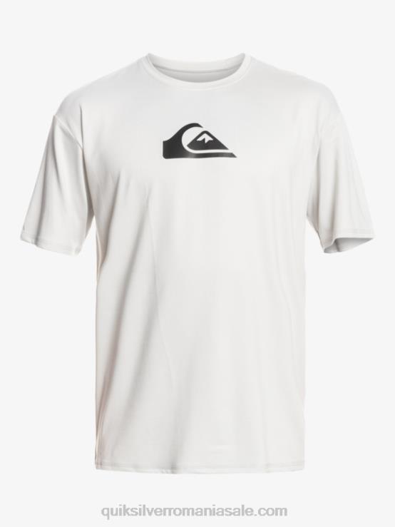 violet cenușiu tricou de surf upf 50 cu mânecă scurtă cu dungi solide XT6B884 bărbați Quiksilver