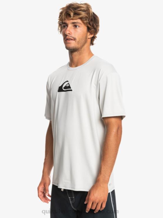 violet cenușiu tricou de surf upf 50 cu mânecă scurtă cu dungi solide XT6B884 bărbați Quiksilver