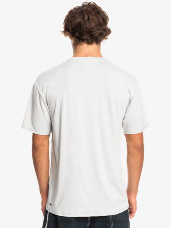 violet cenușiu tricou de surf upf 50 cu mânecă scurtă cu dungi solide XT6B884 bărbați Quiksilver