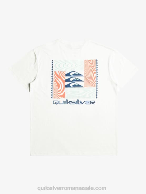 Albă ca Zăpada tricou cu modele deformate XT6B1013 bărbați Quiksilver