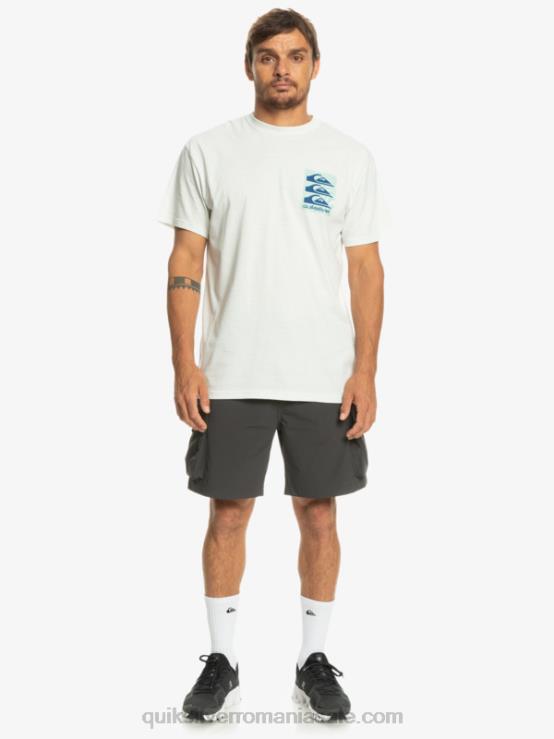 Albă ca Zăpada tricou cu modele deformate XT6B1013 bărbați Quiksilver